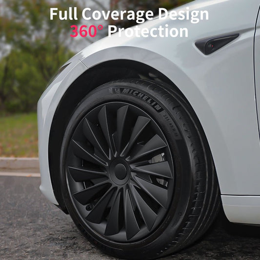 Wheel Hub Cap Covers 18'' New Blade Style Hubcaps (2023-2024)For Tesla Model 3 Highland
