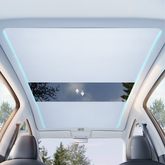Tesla Model Y Juniper Power Sunshade Voice-Controlled Electric Sunshade With Ambient Lighting Tesla Interior Accessories Tesstudio®