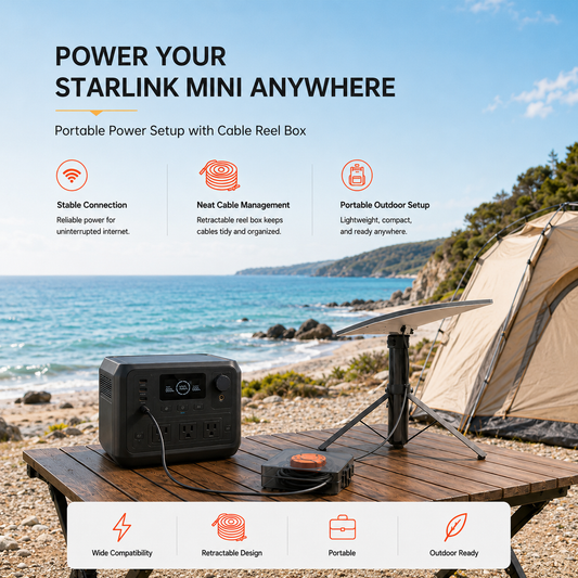 Starlink Mini Retractable DC Cable Reel Organizer