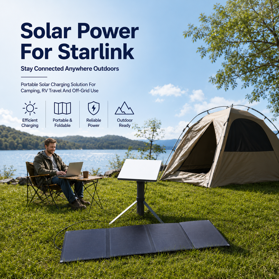 40W Foldable Solar Panel for Starlink Mini Power Kits
