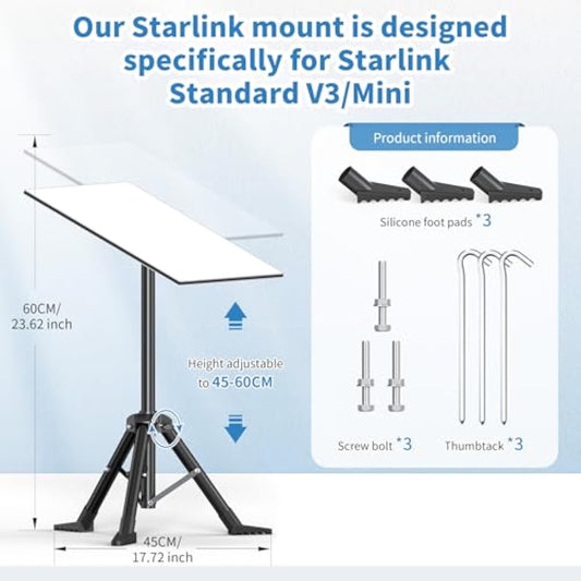 Starlink Gen 3/ Starlink Mini Tripod Stand Outdoor Portable Kit for Camping and RV Travel