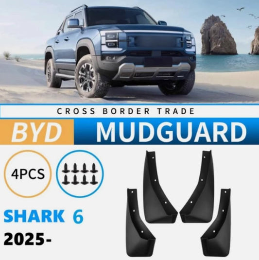 Mud Guards Flaps Splash for BYD Shark 6 2025-2024 Accessories, Auto Parts Front Rear Mudguard Fender 4pcs