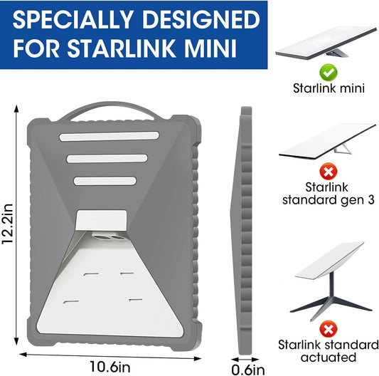 Starlink Mini Silicone Protective Sleeve — Liquid Silicone Full-Cover Shock-Resistant Lightning-Proof Case for Starlink Mini Satellite Dish Antenna