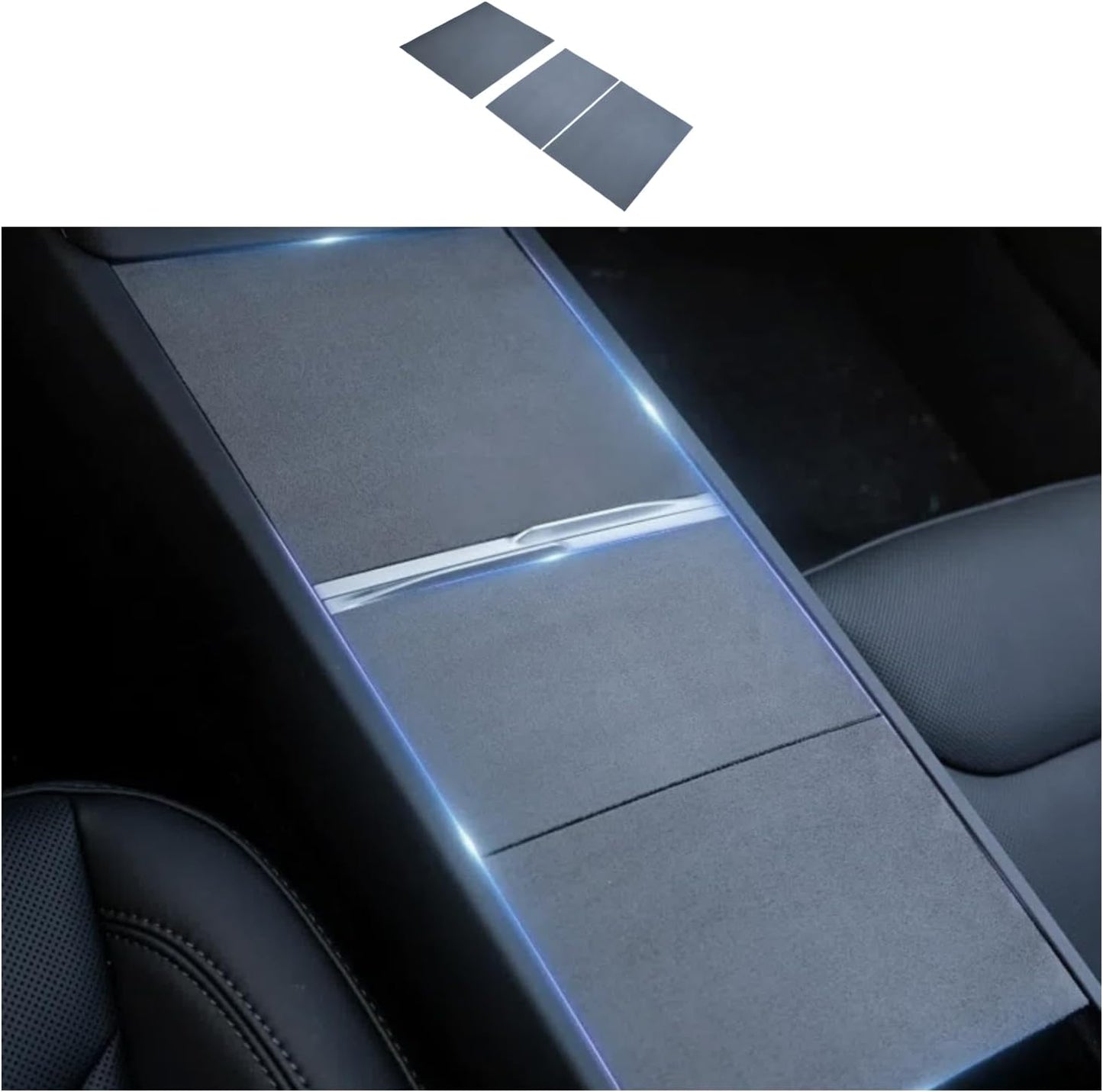 Center Console Wrap (Genuine Carbon Fiber Edition) Designed for Tesla Model 3/3 Highland 2024-2026/Model Y/Y Juniper 2025-2026
