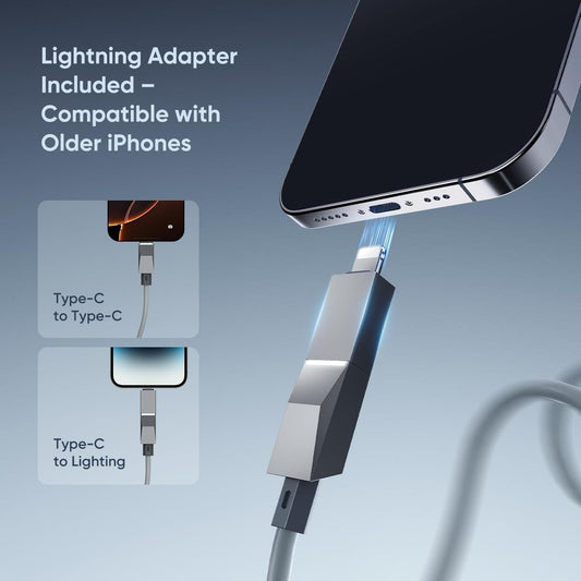 4ft (1.2m) Spring USB-C Cable for Tesla Model Y/3/X/S, Cybertruck-Style Accessories