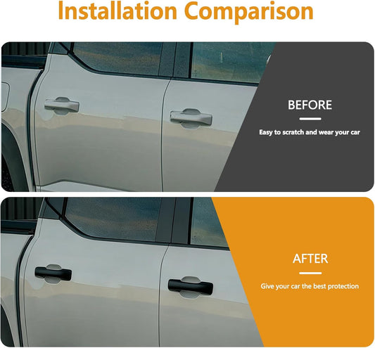 4PCS Exterior Door Handle Cover Trim Compatible with BYD Shark 6 GS 2024 2025 ABS Pickup Exterior Door Handle Protector Trim Cover Exterior Accessories (Matte Black)