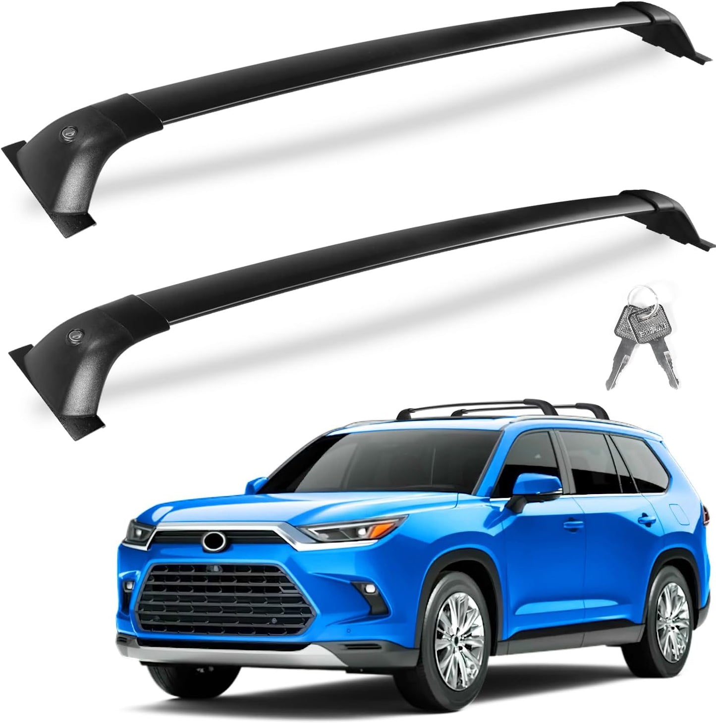 Lockable 260lbs Cross Bars Roof Racks for Toyota Highlander 2020 - 2025 XLE Limited Platinum Hybrid (NOT for L/LE/LE Hybrid)