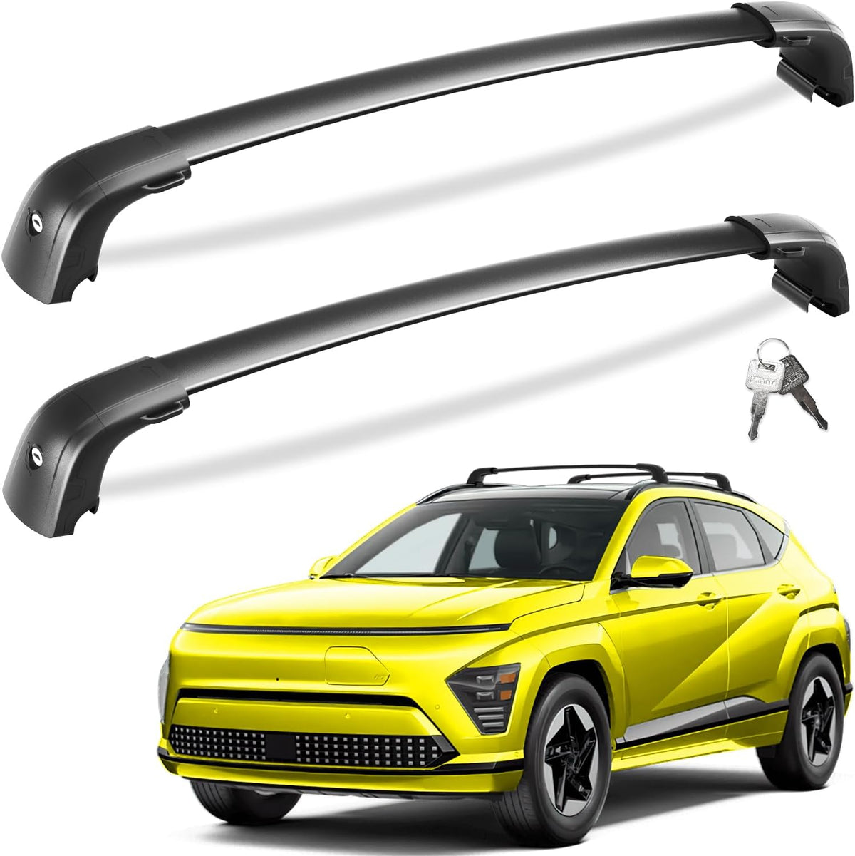Barras transversales de techo con seguro, color negro, para Chevrolet Suburban y Tahoe 2021-2025, GMC Yukon XL, Cadillac Escalade ESV