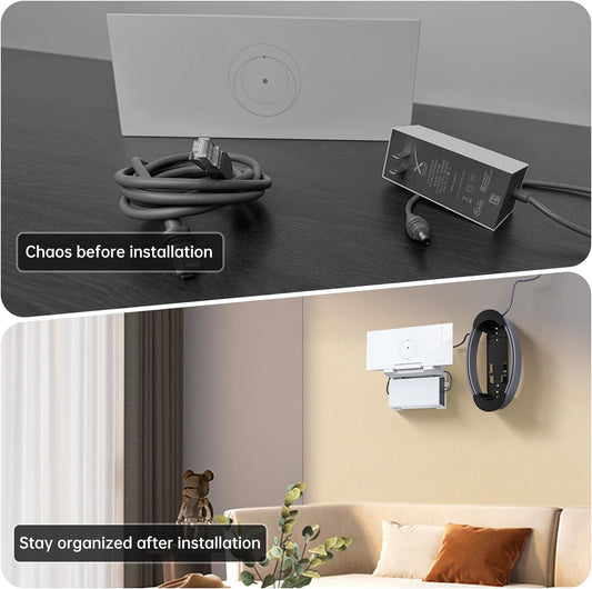 Starlink Ethernet Cable Caddy,ABS Stability Starlinks Gen 3 Cord Management Accessories for StarLink Cable and Starlink V2 Ethernet Adapter