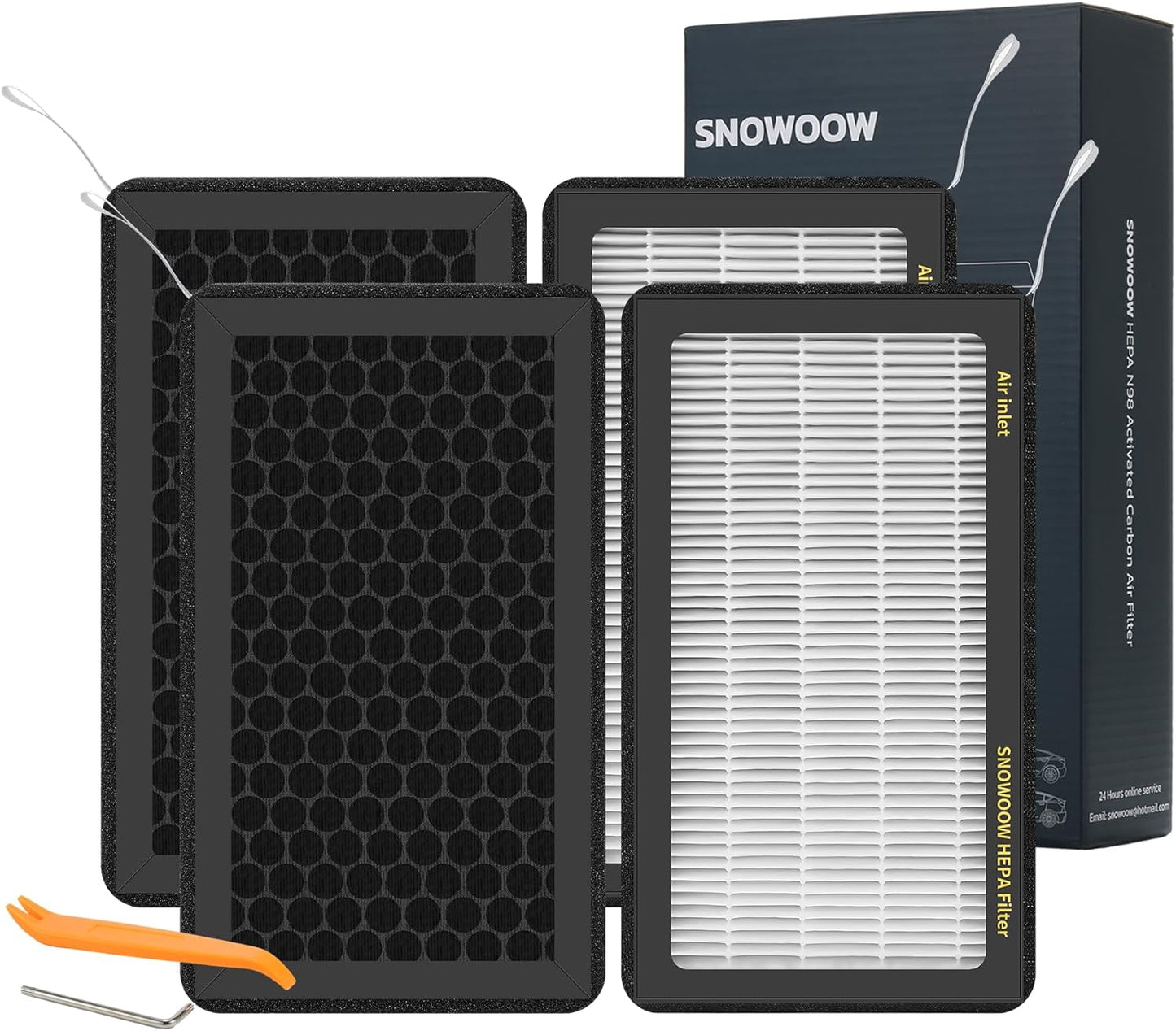 Ctmods Tesla Model 3 /Model Y Air Filter HEPA 2 Pack with Activated Carbon Tesla Cabin Air Filter Replacement