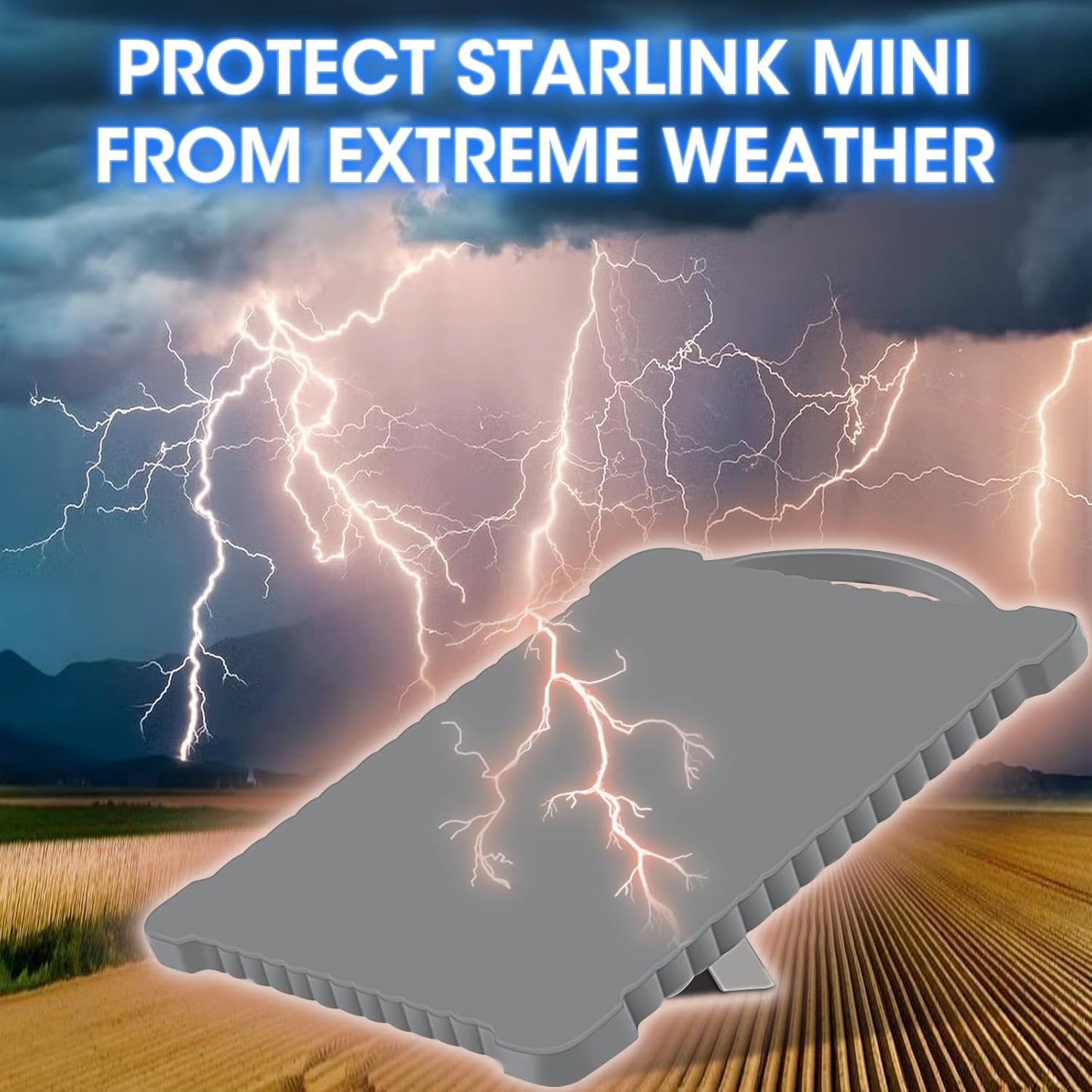 Starlink Mini Silicone Protective Sleeve — Liquid Silicone Full-Cover Shock-Resistant Lightning-Proof Case for Starlink Mini Satellite Dish Antenna