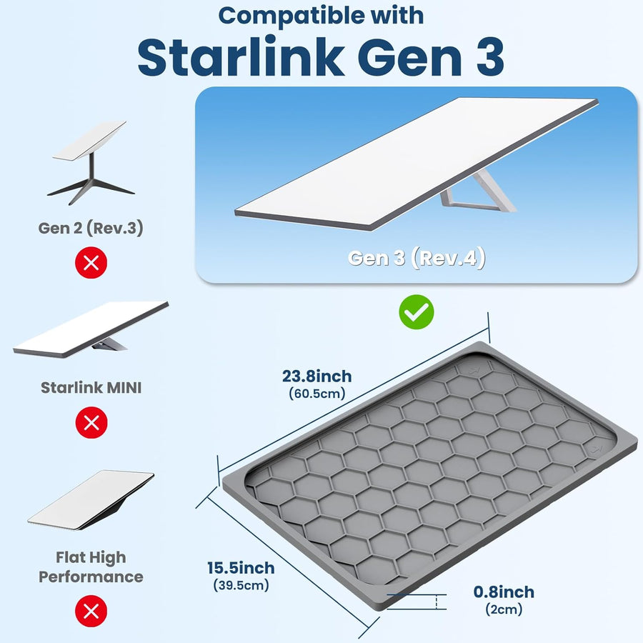 Silicone Hail Protector for Starlink Gen 3 Dish v3 view 2