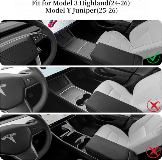 Center Console Wrap (Genuine Carbon Fiber Edition) Designed for Tesla Model 3/3 Highland 2024-2026/Model Y/Y Juniper 2025-2026