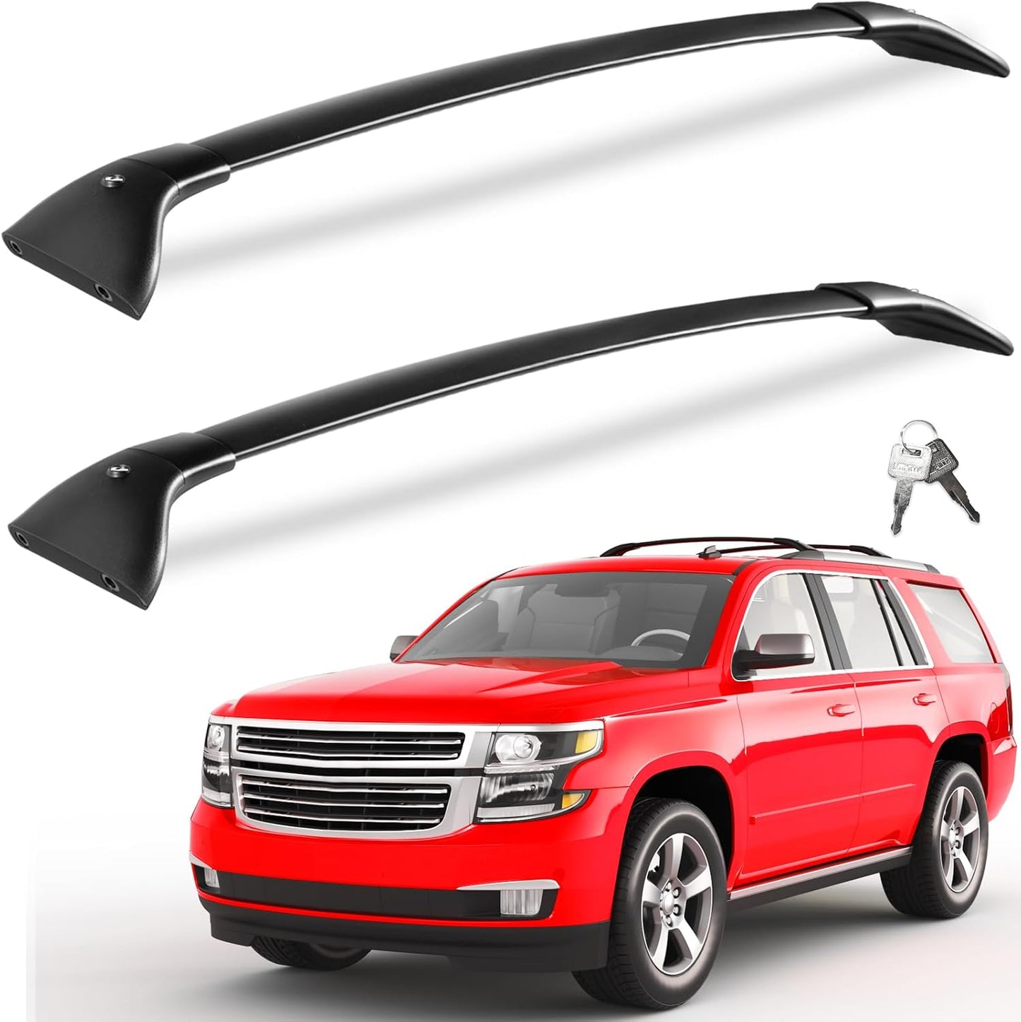 Barras transversales para portaequipajes de techo compatibles con Chevrolet Suburban y Tahoe, GMC Yukon y Yukon XL, Cadillac Escalade y Escalade ESV (2015-2020)