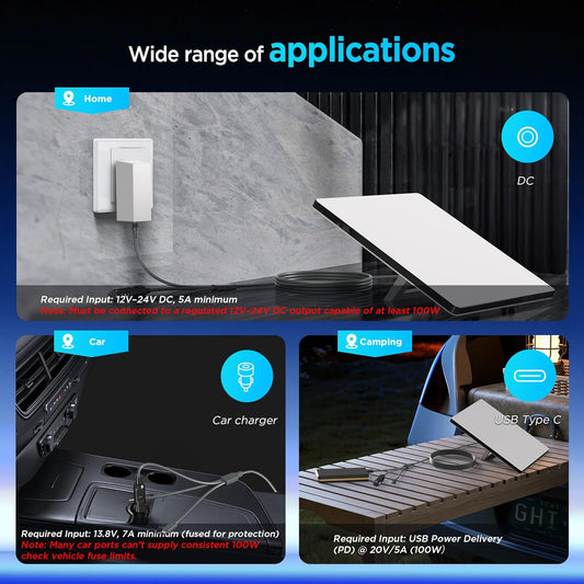 3 in 1 Starlink Mini Cable, High-Speed USB C/Car Charger/DC to DC Replacement Cable