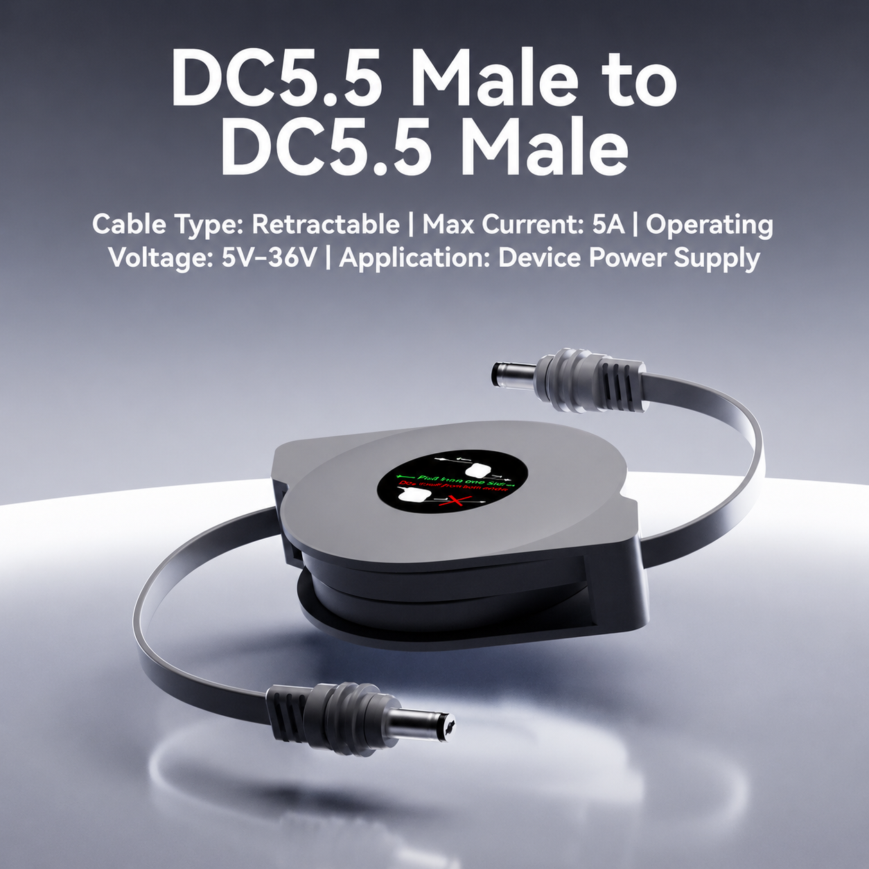 Starlink Mini Retractable DC Power Cable Reel - 12V-36V, 5A Max
