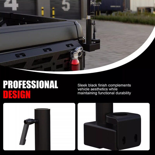 BYD SHARK 6 Bed Flag Pole Mount - 2025 Antenna Base Holder for Truck Bed