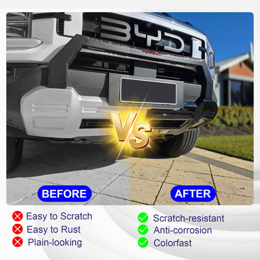 BYD Shark 6 Black Front Bumper Guard - Dark Knight Lower Skid Plate Modification Kit