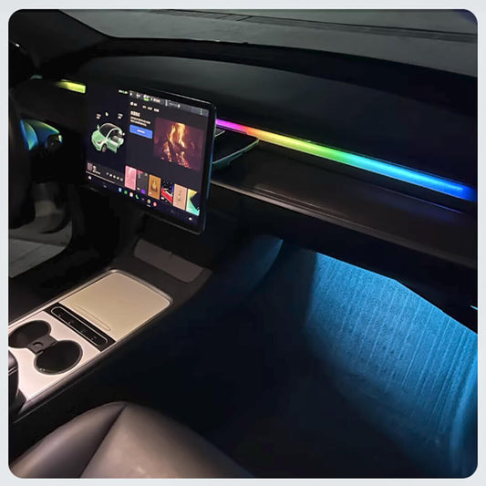 Tesstudio Simple Air Vent RGB Light Strips For (19+) Tesla Model 3/Y/3 Highland
