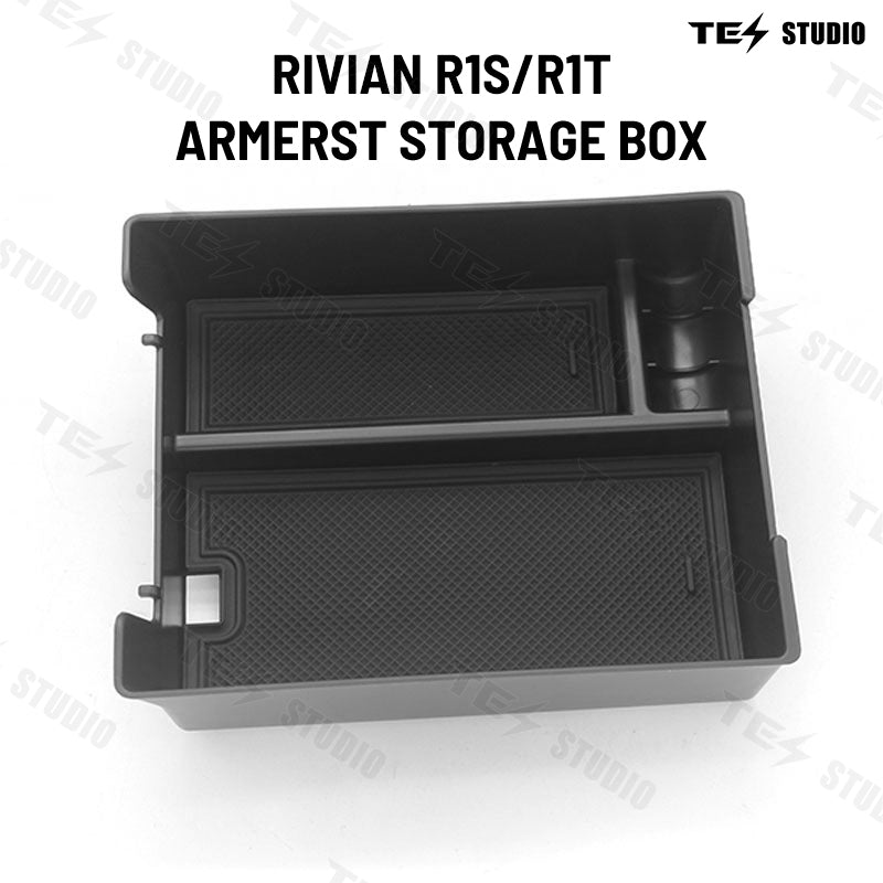 صينية منظم الكونسول الوسطي ريفيان R1S/R1T، صندوق التخزين السفلي موديلات 2022 فما فوق من Tesstudio