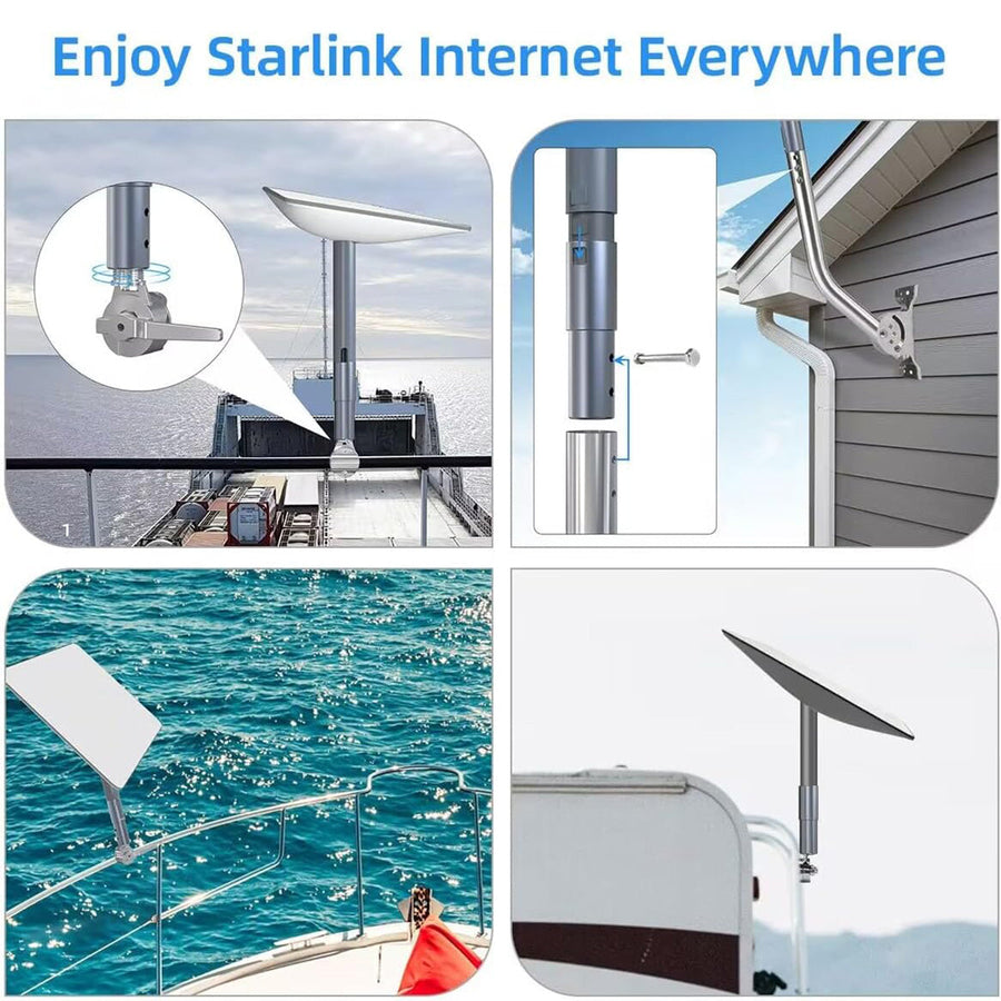 Aluminum Pipe Mount Adapter for Starlink Gen 2 view 2
