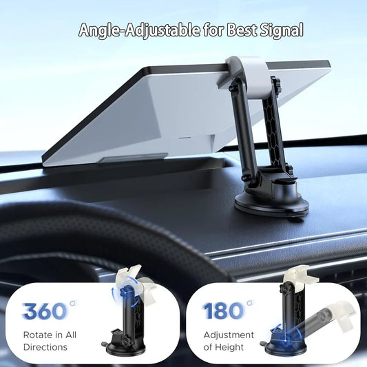 Angle-Adjustable Dashboard Suction Cup Mount for Starlink Mini