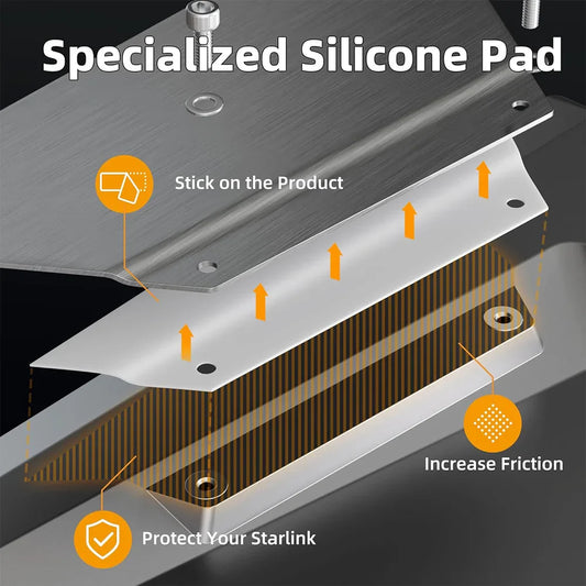 Stainless Steel Roof Rack Mount for Starlink Performance (Gen 3)