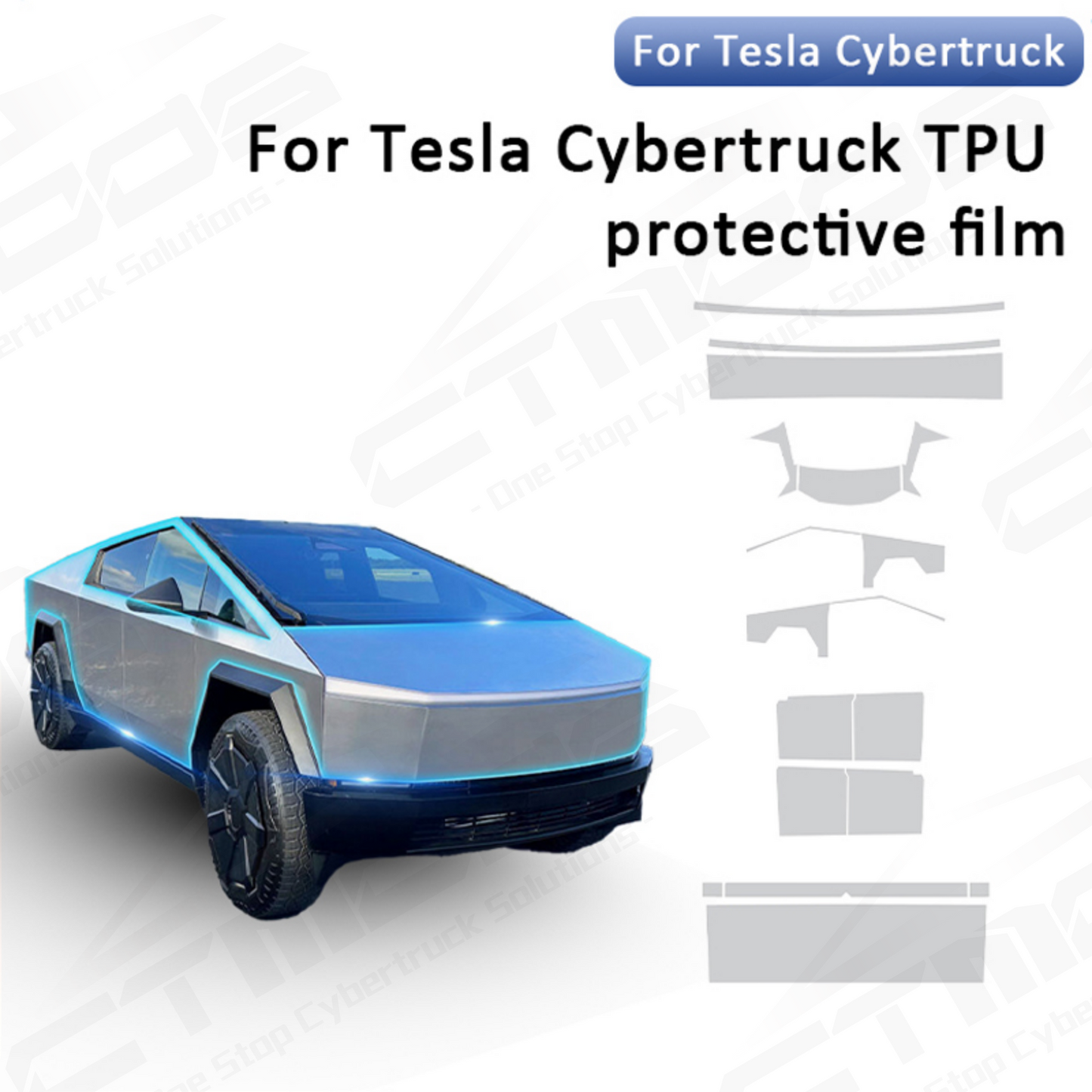 TPU Invisible Full Car Paint Protection Film-Paint Protection Film for Cybertruck CTmods
