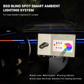 BSD 2.0 Blind Spot Warning System For Tesla Model 3 Highland / Y Juniper/Cybertruck Ambient Lighting