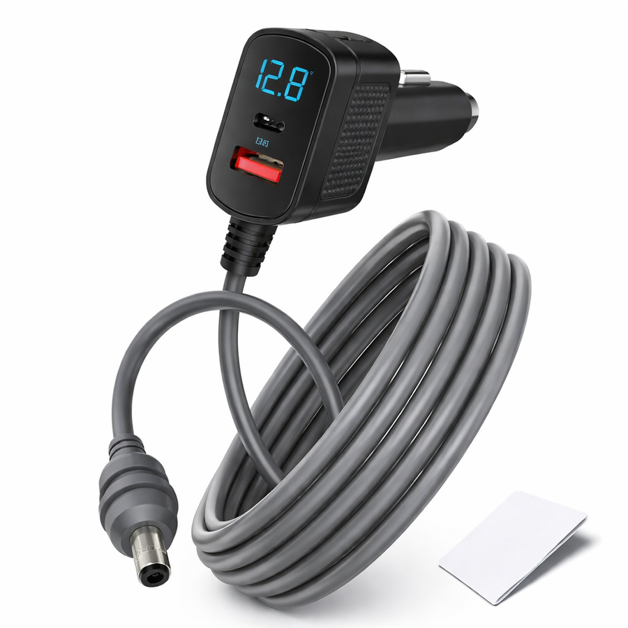 Starlink Mini 3-in-1 Car Power Cable with Display - 12-24V, 5A