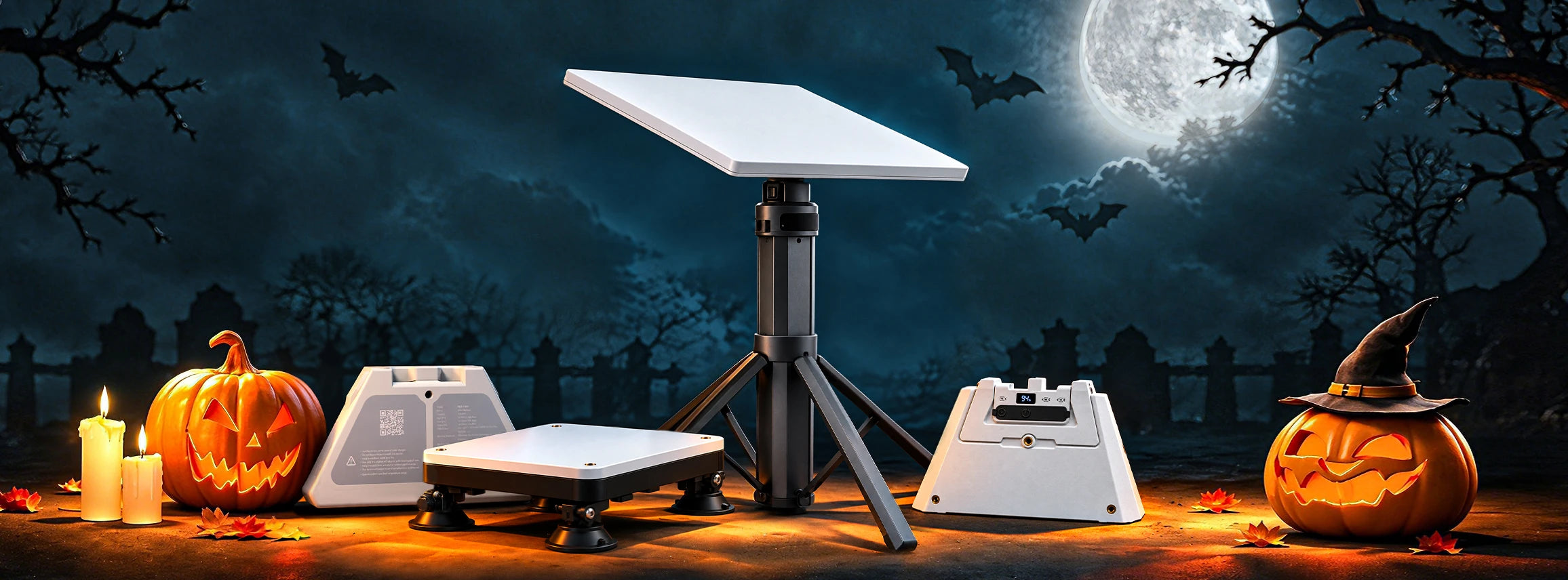 CTmods Starlink battery selection in a Halloween night scene