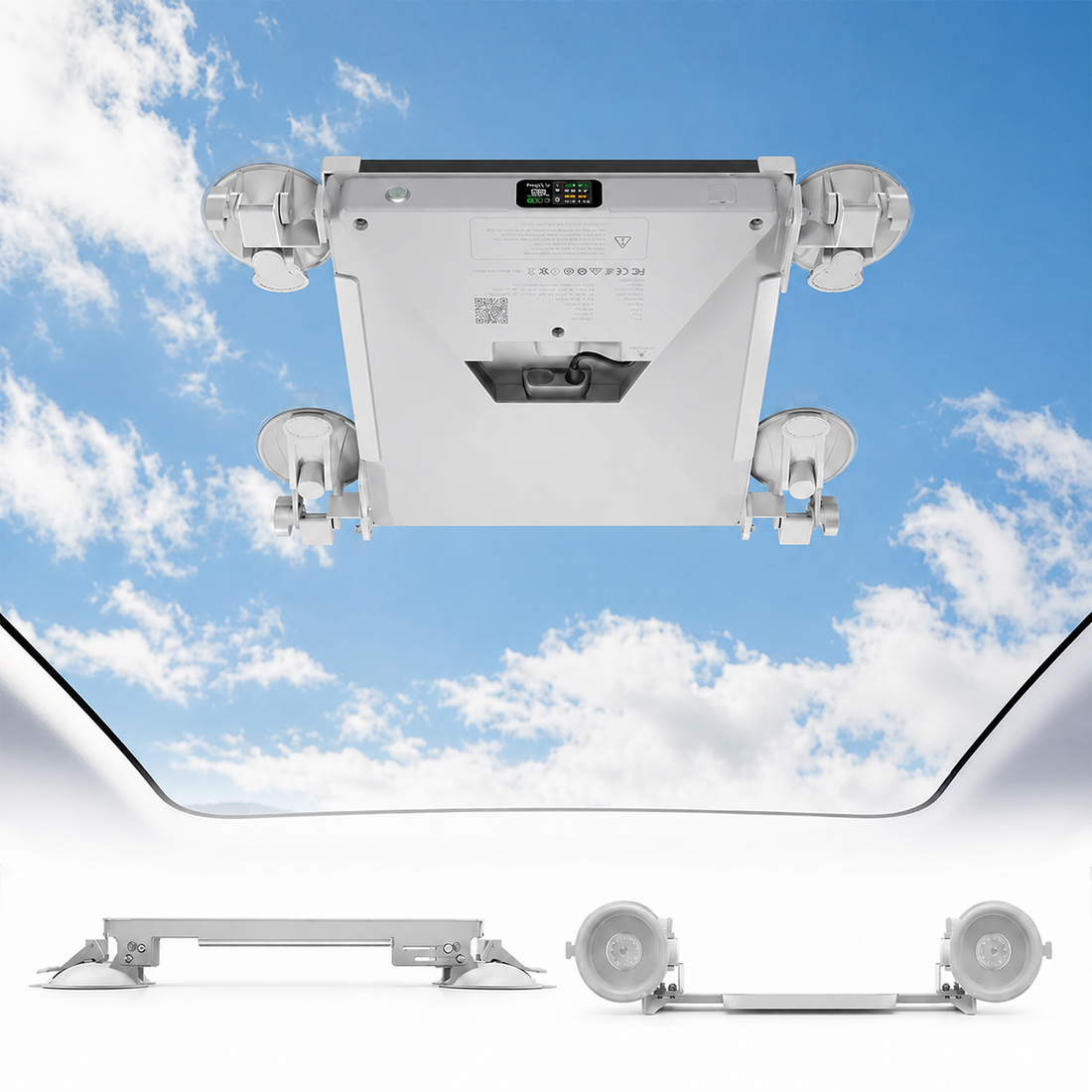 Starlink Mini suction mount and power bank kit for temporary car emergency internet