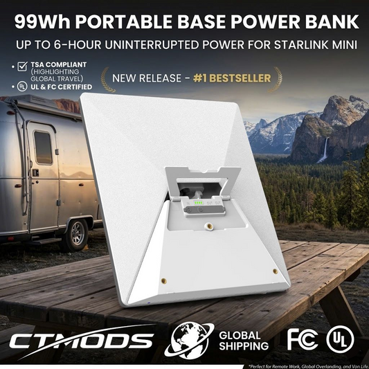 Starlink Mini 35000mAh USB-C PD power bank for off-grid runtime testing