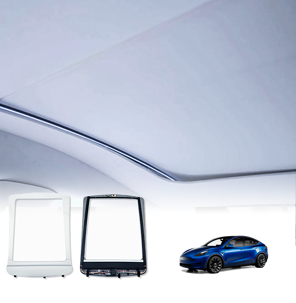 Model Y Voice-Controlled Electric Sunshade with Ambient Lighting - Roller Style Tesstudio®
