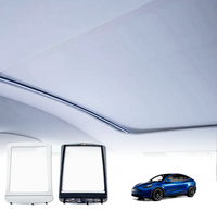 Model Y Voice-Controlled Electric Sunshade with Ambient Lighting - Roller Style Tesstudio®