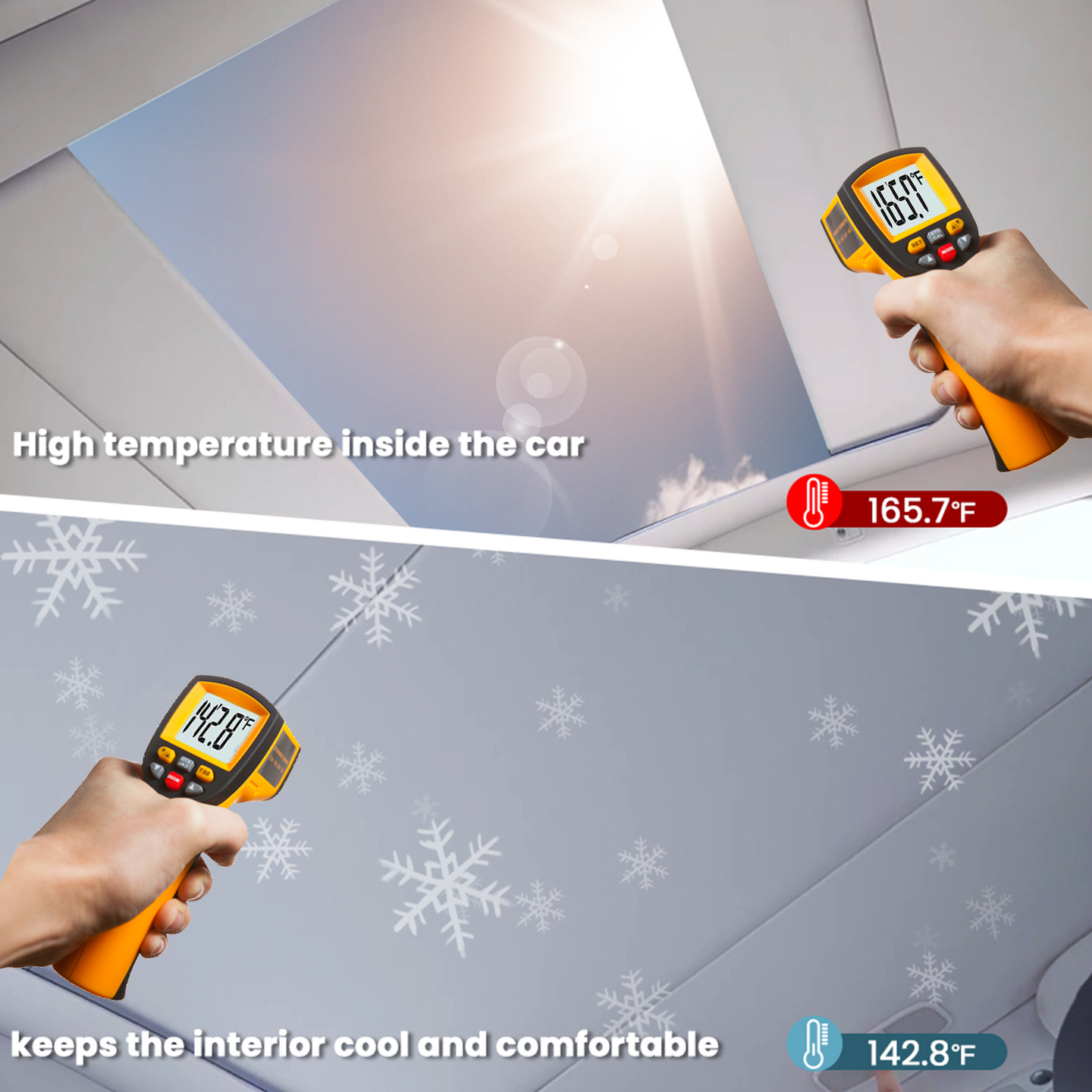 Model Y Voice-Controlled Electric Sunshade with Ambient Lighting - Roller Style Tesstudio®