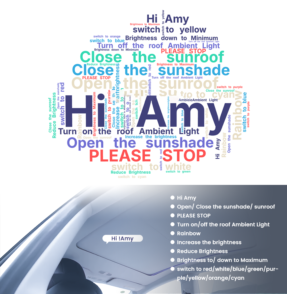 Model Y Voice-Controlled Electric Sunshade with Ambient Lighting - Roller Style Tesstudio®