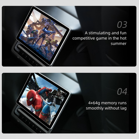 8 Inch Smart IPS Display HD Video R8 Plus Rear Entertainment Screen for Tesla Model 3/Y