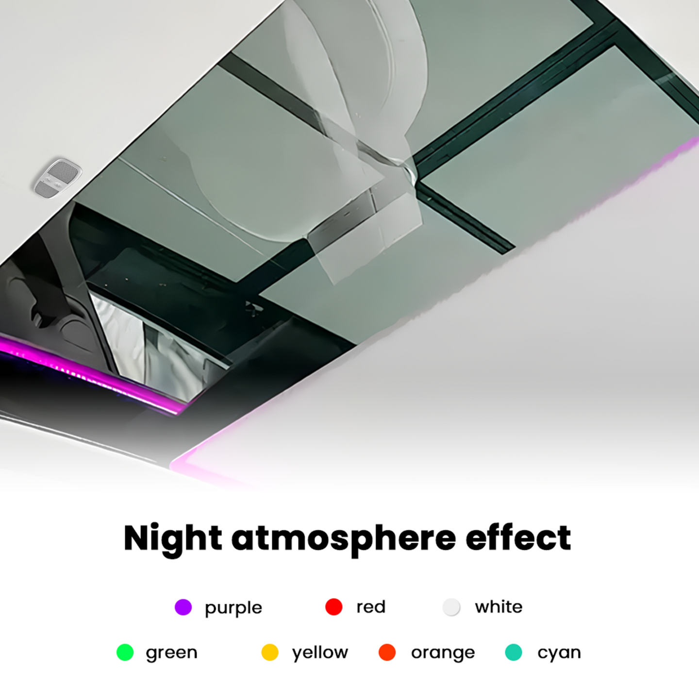 Model Y Voice-Controlled Electric Sunshade with Ambient Lighting - Roller Style Tesstudio®