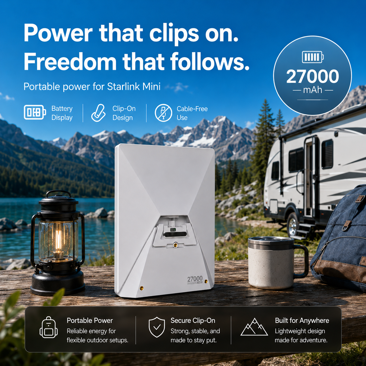 Starlink Mini Snap-Fit Travel Battery V4 - 99Wh, LCD Display