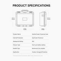 Product specifications for Starlink Power Protective Case on a white background