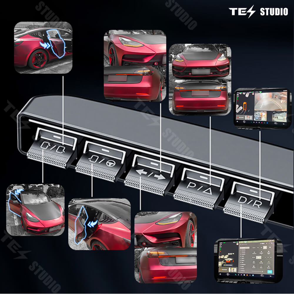 Tesstudio Magic Rotating Button Docking Station for Tesla Model 3/Y/Highland Model Y Juniper 2.0
