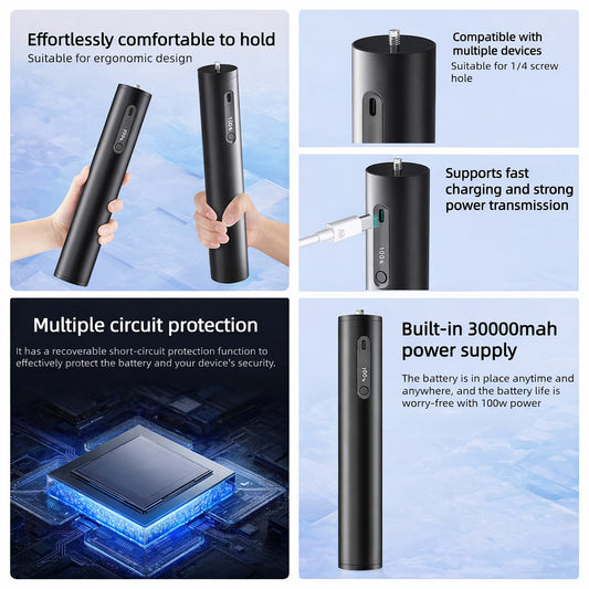 حامل Starlink Mini باور بانك 30000mAh، 100Wh مع حقيبة حمل