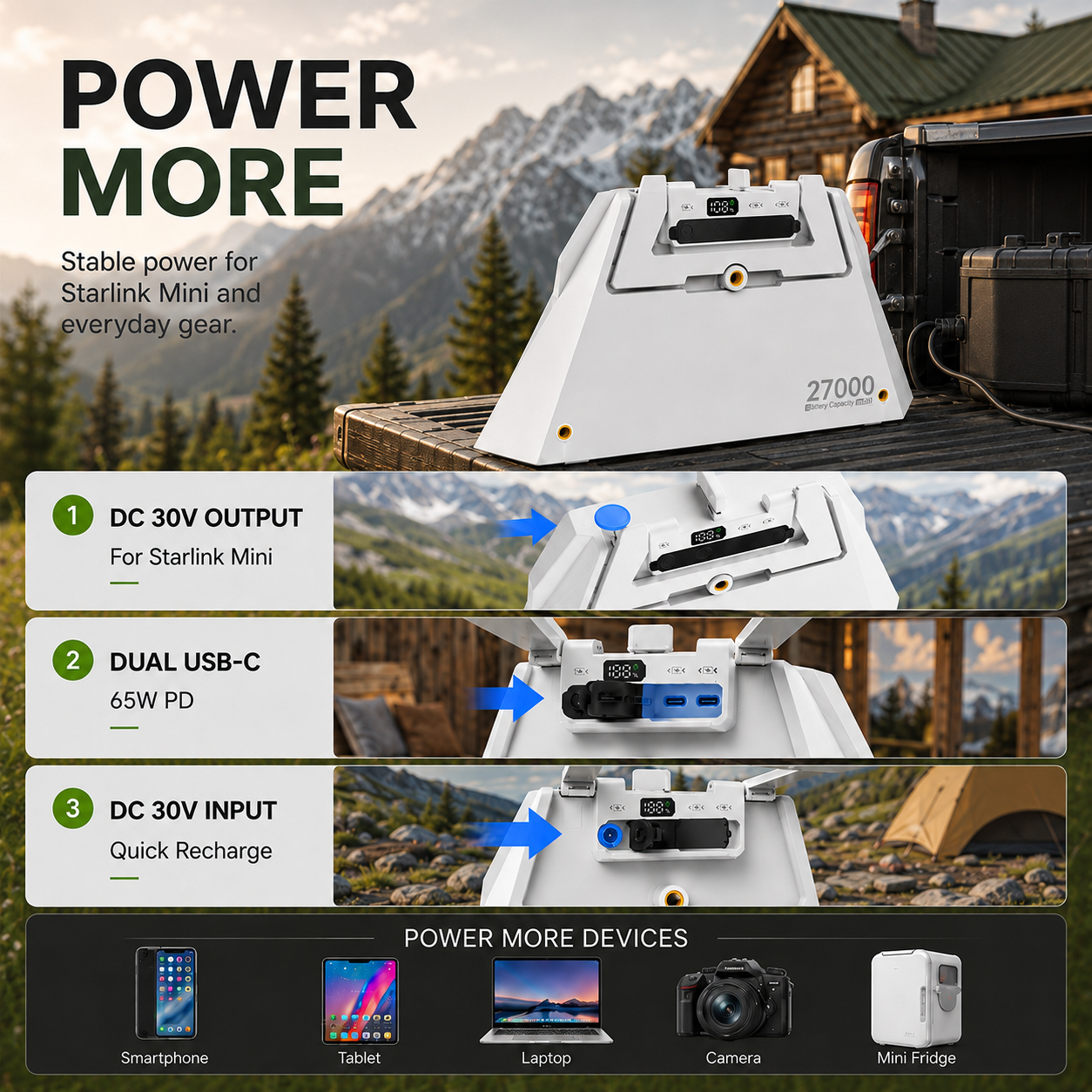 Starlink Mini Snap-Fit Travel Battery V4 - 99Wh, LCD Display