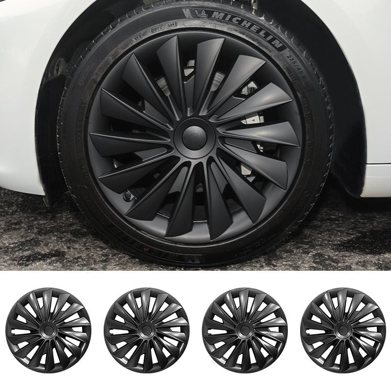 Wheel Hub Cap Covers 18'' New Blade Style Hubcaps (2023-2024)For Tesla Model 3 Highland