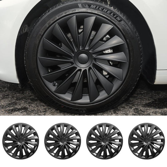 Wheel Hub Cap Covers 18'' New Blade Style Hubcaps (2023-2024)For Tesla Model 3 Highland