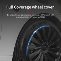 Wheel Hub Cap Covers 18'' New Blade Style Hubcaps (2023-2024)For Tesla Model 3 Highland