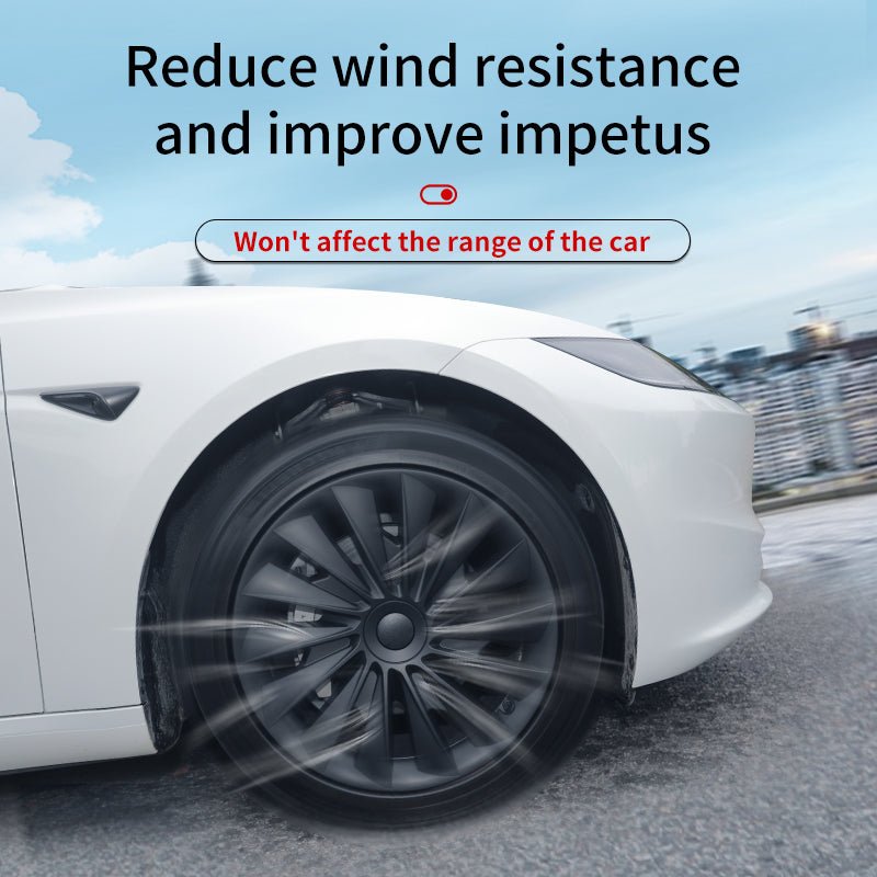 Wheel Hub Cap Covers 18'' New Blade Style Hubcaps (2023-2024)For Tesla Model 3 Highland