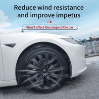 Wheel Hub Cap Covers 18'' New Blade Style Hubcaps (2023-2024)For Tesla Model 3 Highland