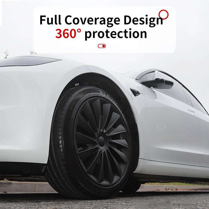 Wheel Hub Cap Covers 18'' New Blade Style Hubcaps (2023-2024)For Tesla Model 3 Highland